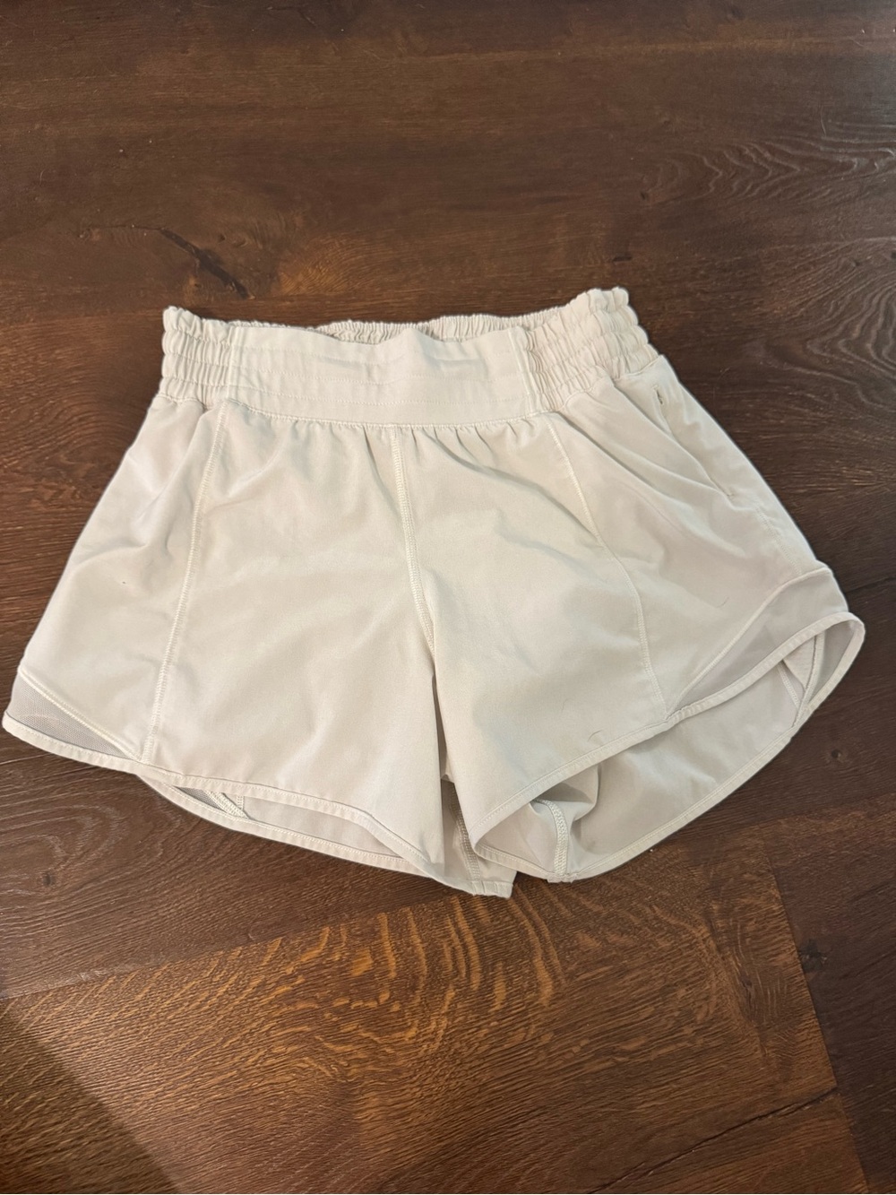 lululemon athletica Cream Athletic Running Shorts